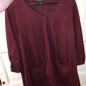 suede top